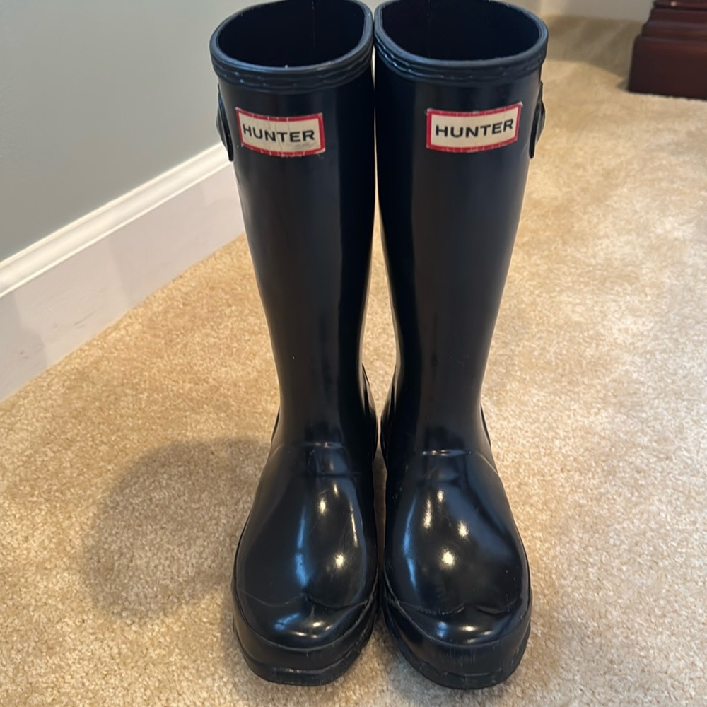 Hunter Original Black shiny 3G/2B tall Boots
